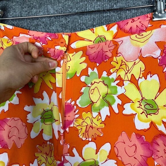 NEW Maurices Flower Print Multicolor Women's Skirt Size 10 USA MADE - Picture 6 of 8